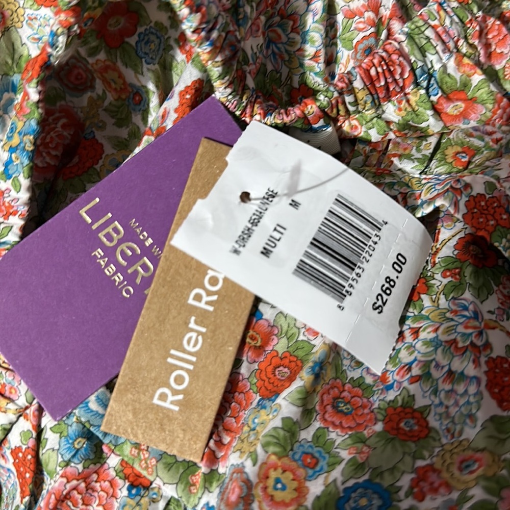NWT Roller Rabbit Elysian Day Zara Puff Sleeve Poplin Dress - Picture 14 of 14
